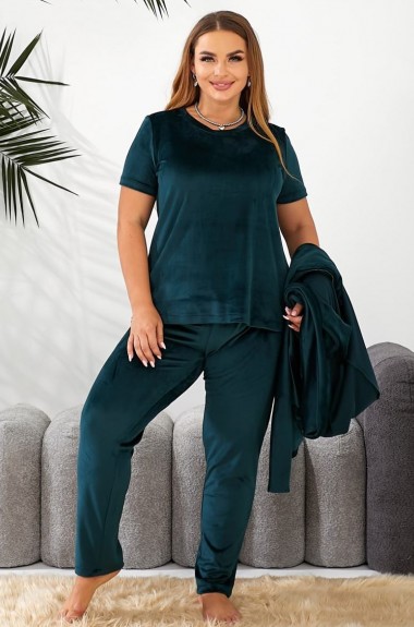 Изысканный велюровый костюм-тройка RIL-0505A19