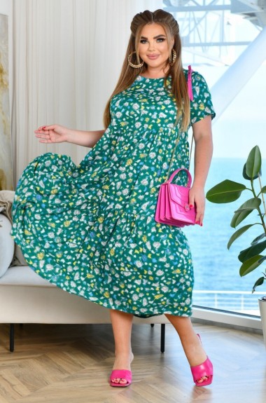 Штапельное платье для полных KYB-17290A15.5