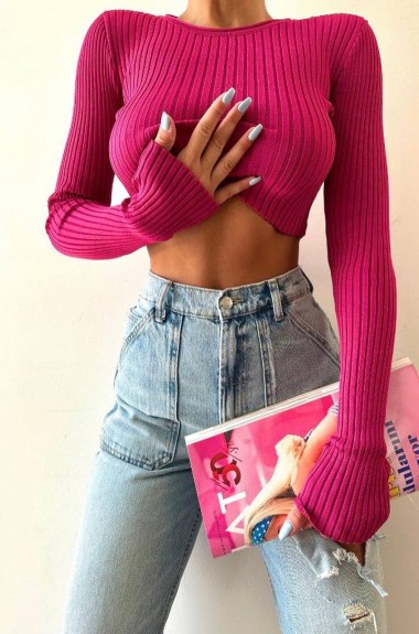 Укороченный топ с длинными рукавами DMP-A7031A220