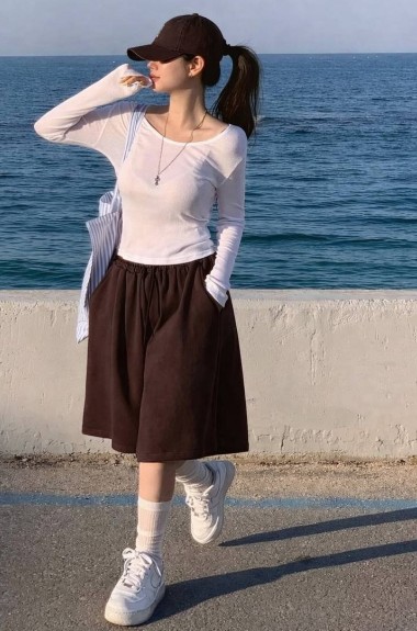 Свободные шорты оversize DMP-A7147A280