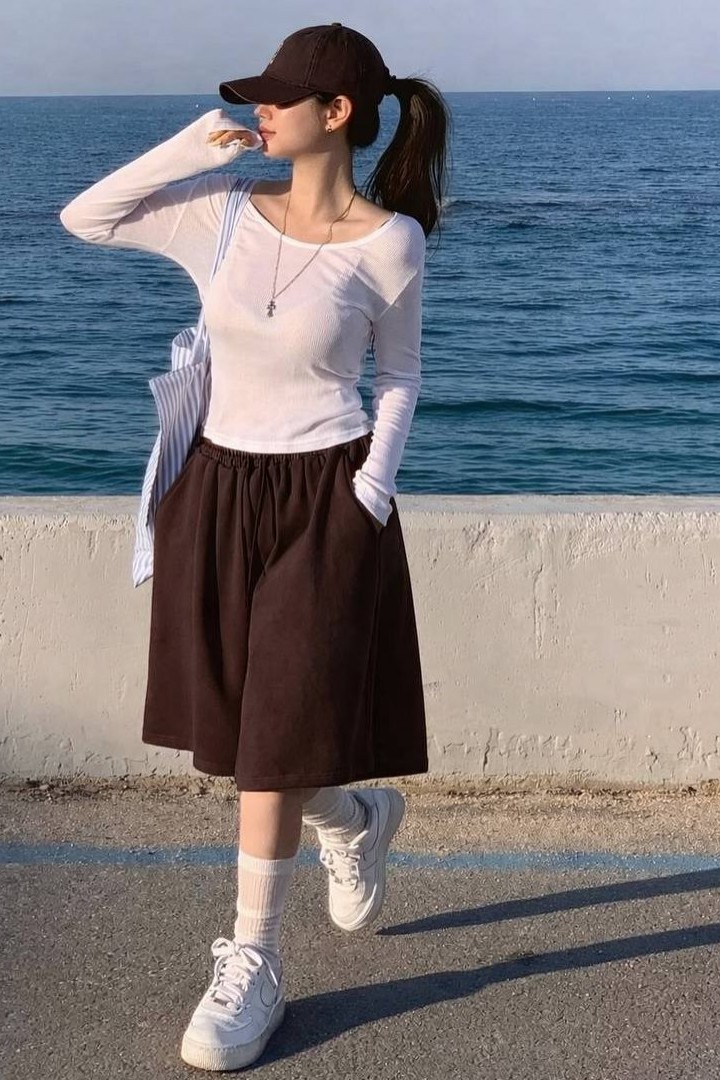 Свободные шорты оversize DMP-A7147A280