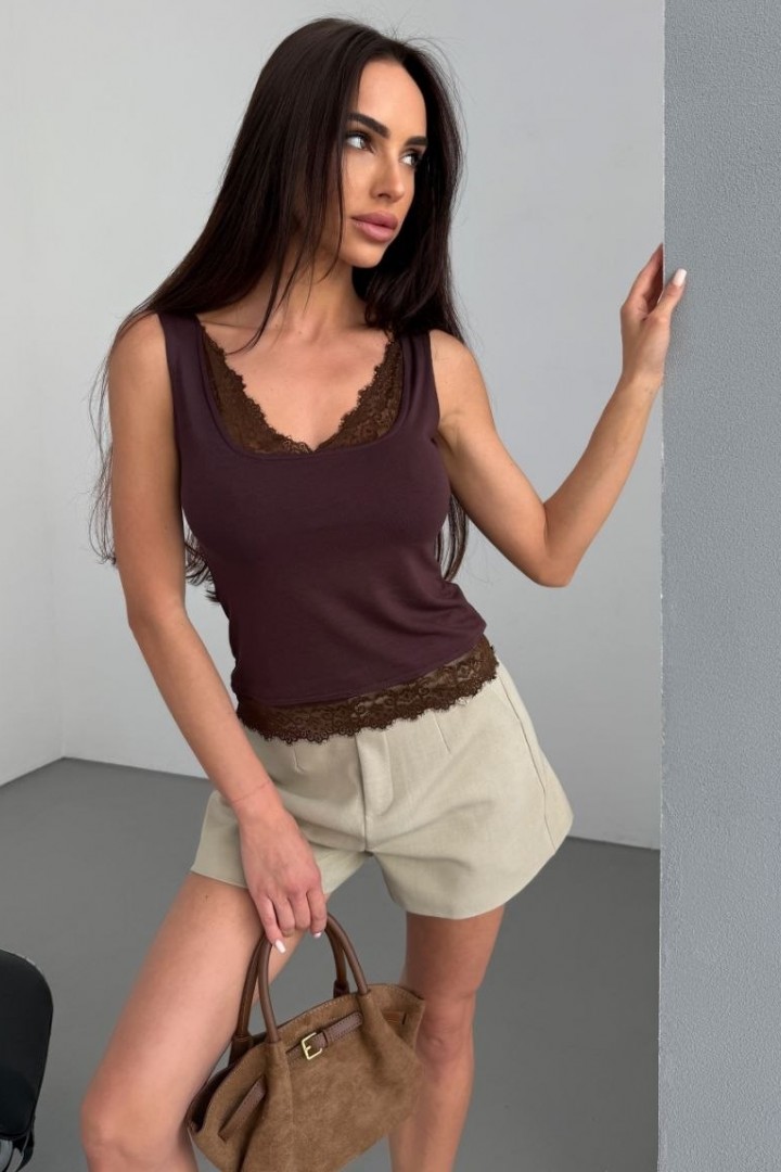 Майка с кружевом JAV-828A380