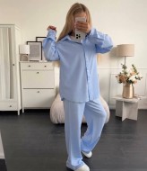 Льняной костюм рубашка и брюки KG-916A700