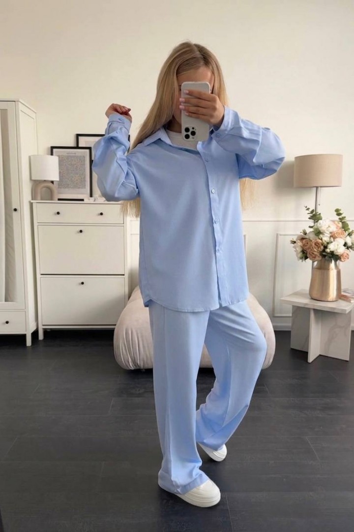 Льняной костюм рубашка и брюки KG-916A700