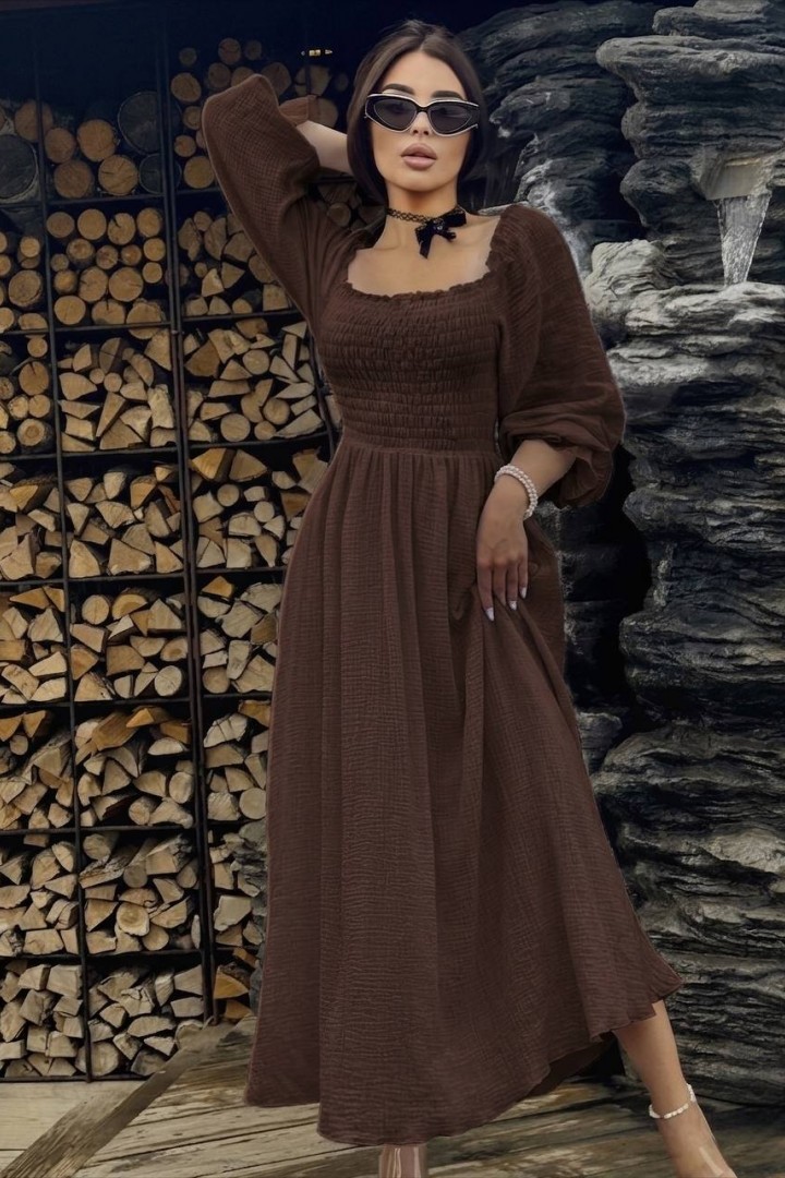 Однотонное платье VM-10516A550