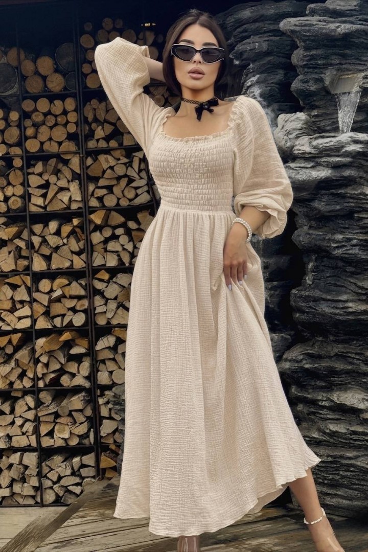 Однотонное платье VM-10516A550