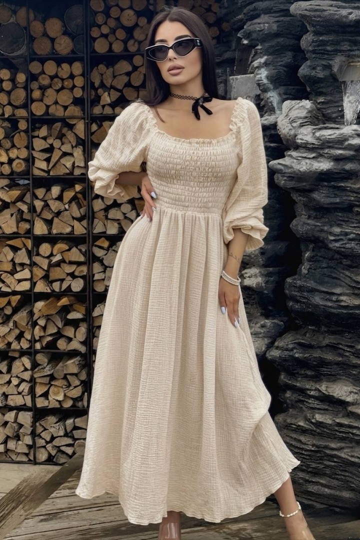 Однотонное платье VM-10516A550