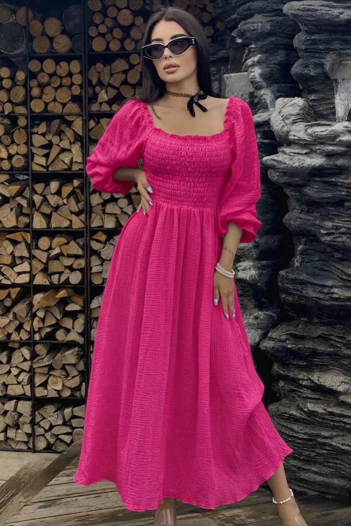 Однотонное платье VM-10516A550