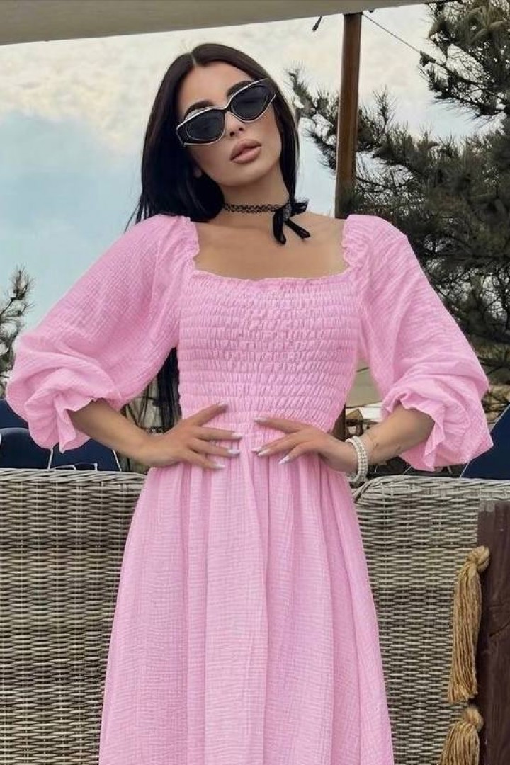 Однотонное платье VM-10516A550