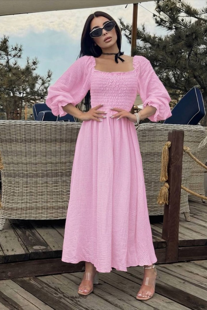 Однотонное платье VM-10516A550