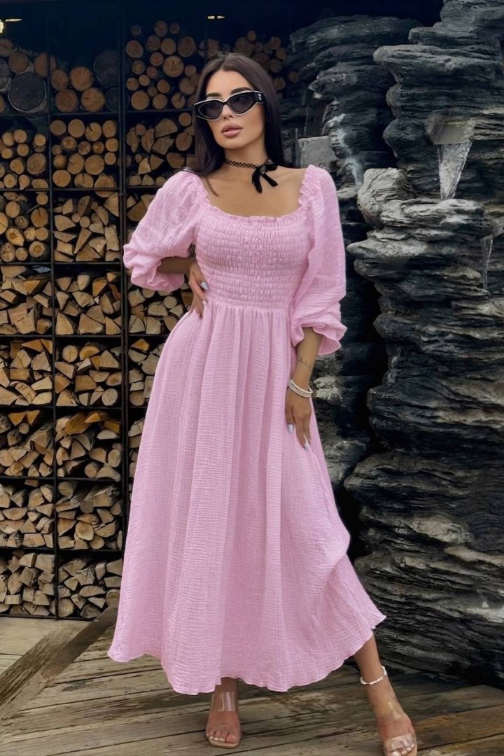 Однотонное платье VM-10516A550