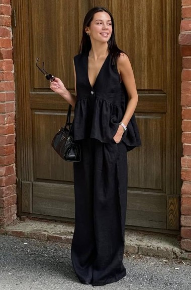 Летний свободный костюм двойка JOM-8020A790