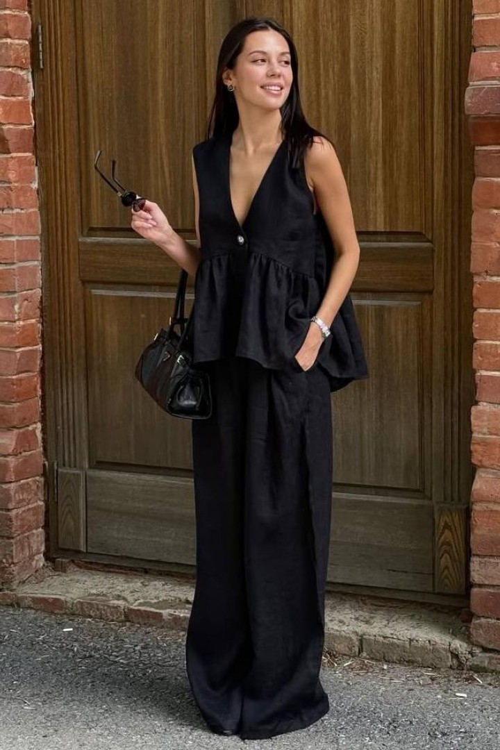 Летний свободный костюм двойка JOM-8020A790