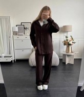 Льняной костюм рубашка и брюки KG-916A700