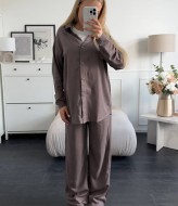 Льняной костюм рубашка и брюки KG-916A700