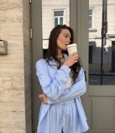 Льняной костюм рубашка и брюки KG-916A700