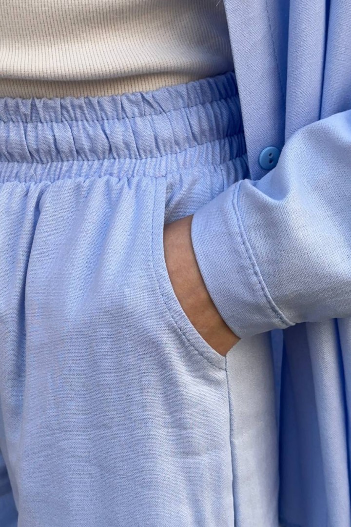 Льняной костюм рубашка и брюки KG-916A700