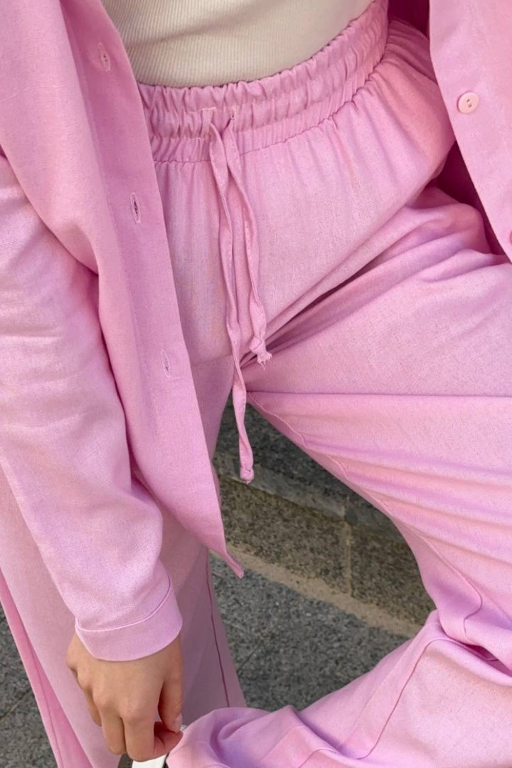 Льняной костюм рубашка и брюки KG-916A700