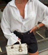 Льняная однотонная рубашка JOM-8021A550