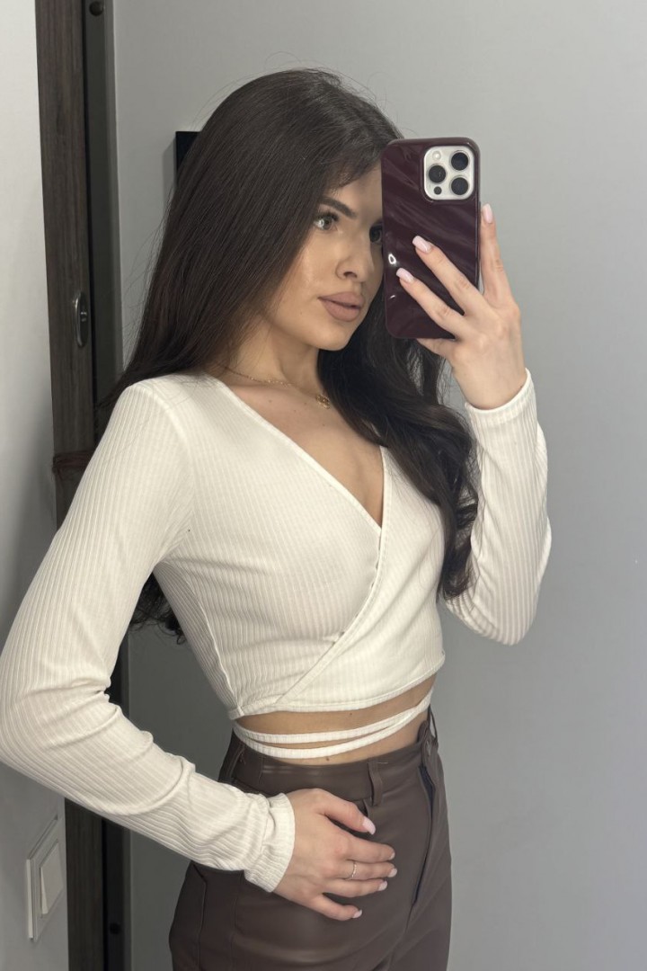 Топ на запах с завязками на талии MIK-1382A210