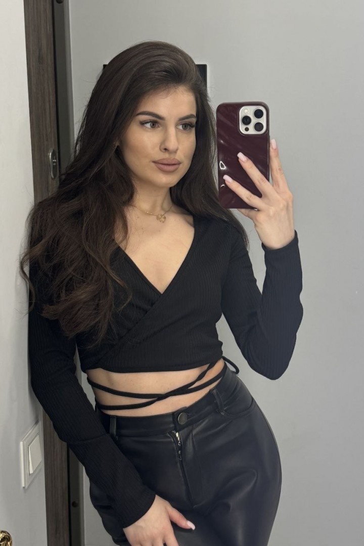 Топ на запах с завязками на талии MIK-1382A210