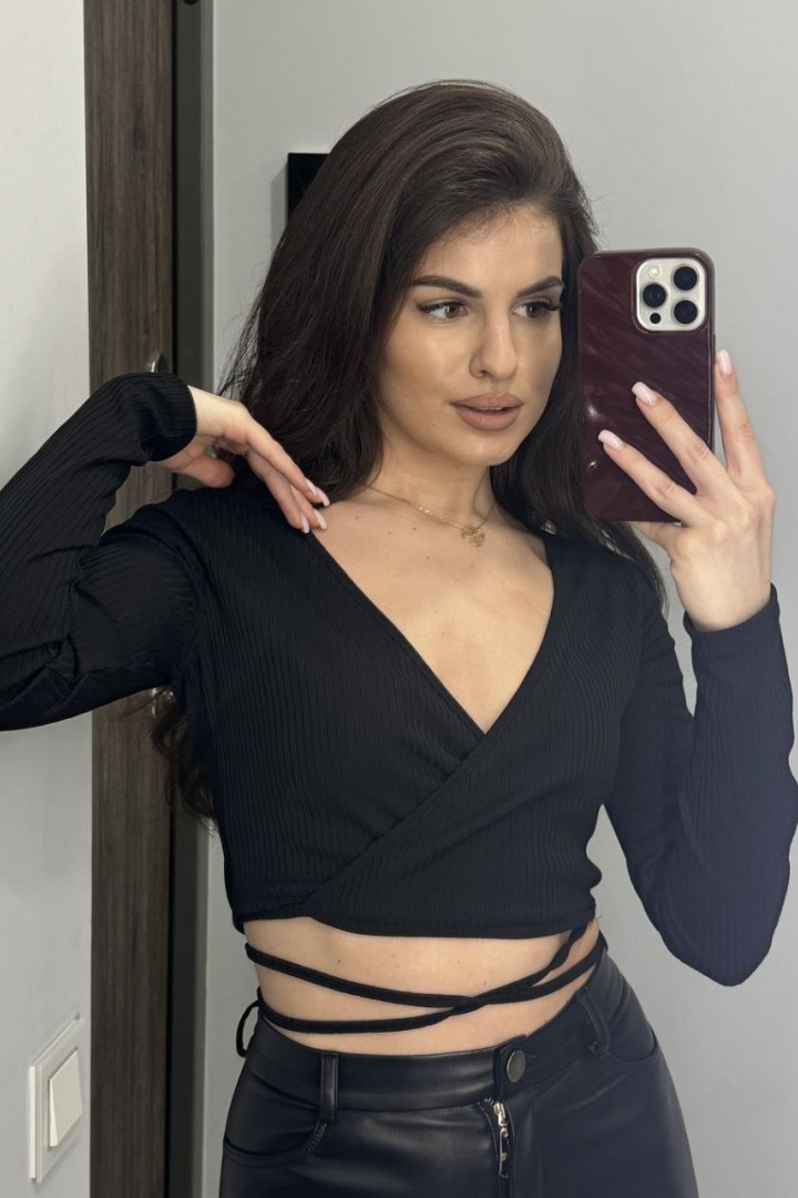 Топ на запах с завязками на талии MIK-1382A210