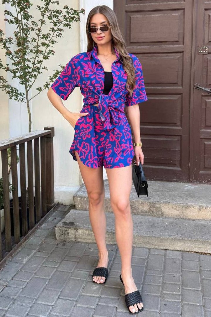 Легкий костюм сорочка та шорти MIK-2452A450