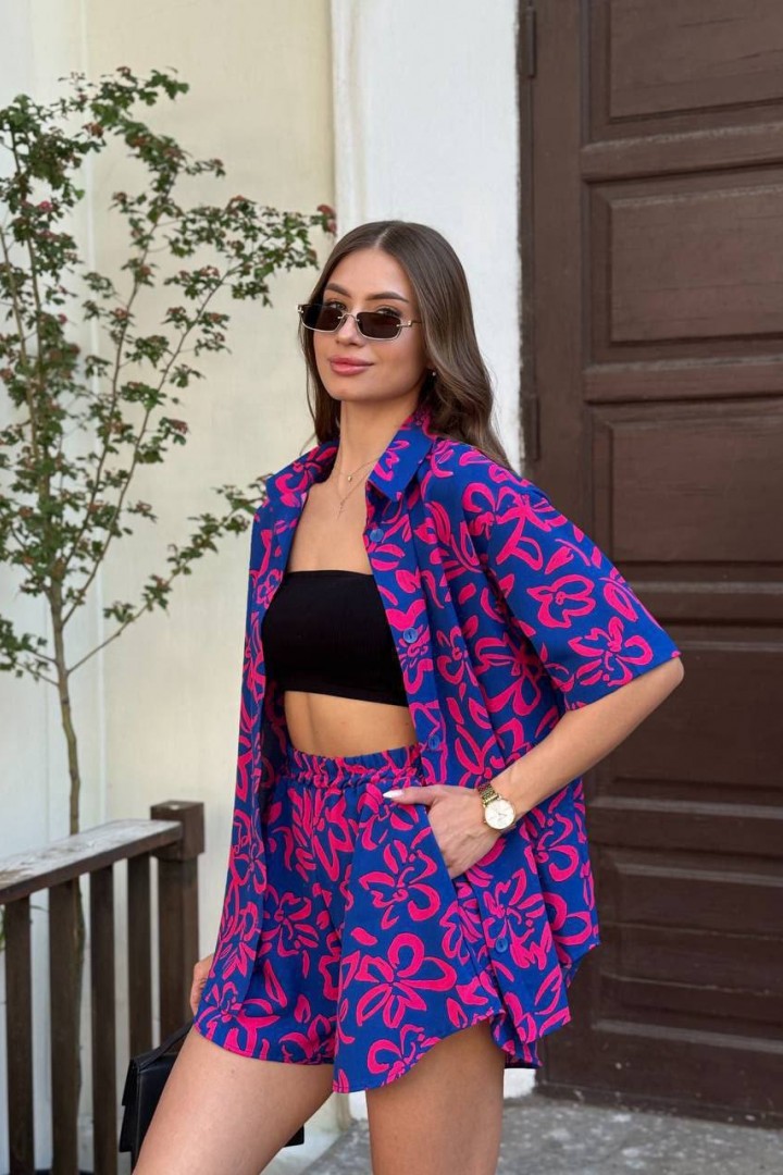 Легкий костюм сорочка та шорти MIK-2452A450