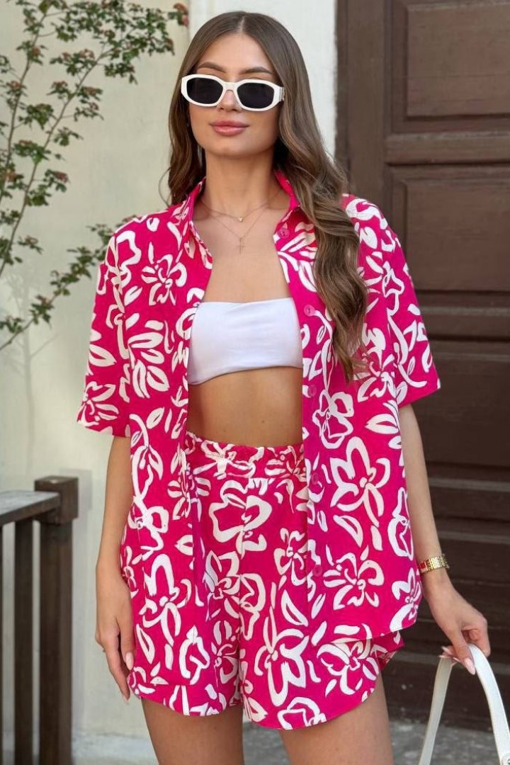 Легкий костюм сорочка та шорти MIK-2452A450