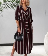 Платье в полоску GOL-1500A700