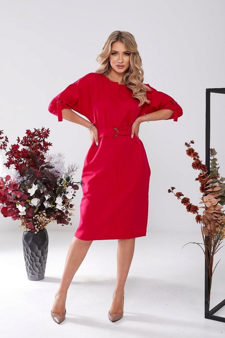 Платье с поясом GOL-1805A850