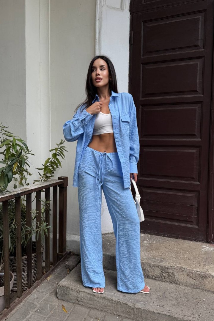 Брючний костюм з льону MUS-127A680