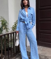 Брючний костюм з льону MUS-127A680