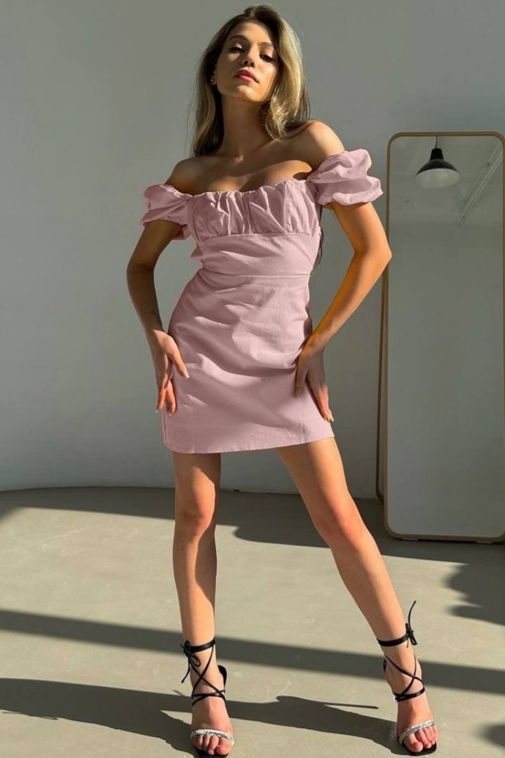 Короткое платье с открытой спиной EST-5637A500