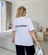 Женская футболка с надписью ELR-1091A350