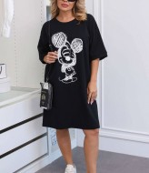 Платье футболка с принтом DOL-371A490