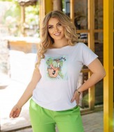 Женская футболка со стразами EY-562A9