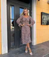 Летнее платье с разрезом на ноге  SC-6044A390