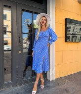 Летнее платье с разрезом на ноге  SC-6044A390