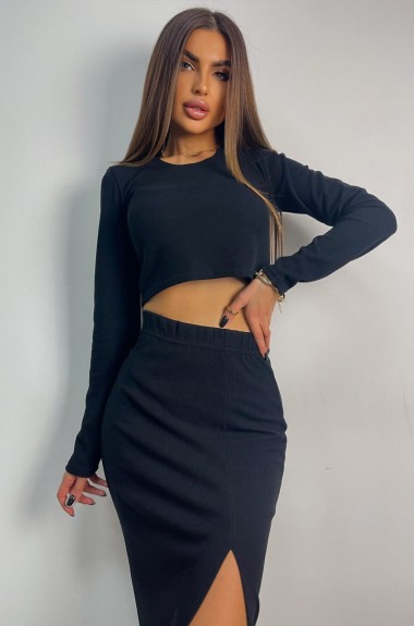 Костюм трикотажный с юбкой  LIB-8854A430