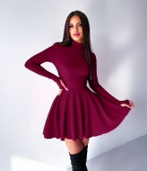 Платье гольф в рубчик  YLM-525A440