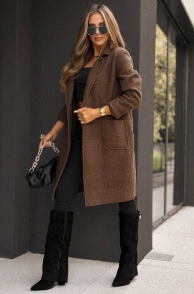 Пальто букле барашек  DOL-400A850 Пальто букле барашек  DOL-400A850