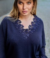 Свитер с кружевом EY-591.1A15