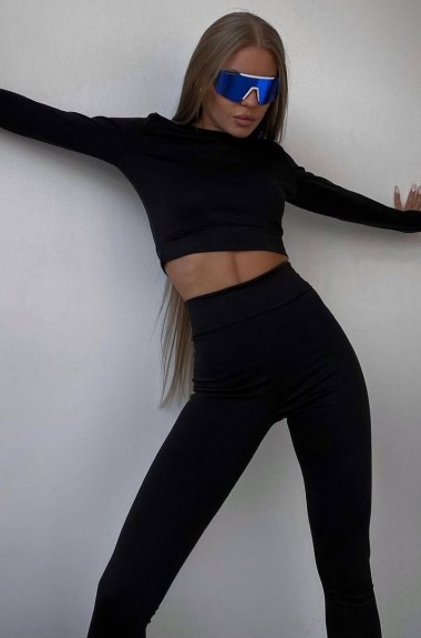 Костюмчик на флисе топ и леггинсы DMP-A217A300 Костюмчик на флисе топ и леггинсы DMP-A217A300