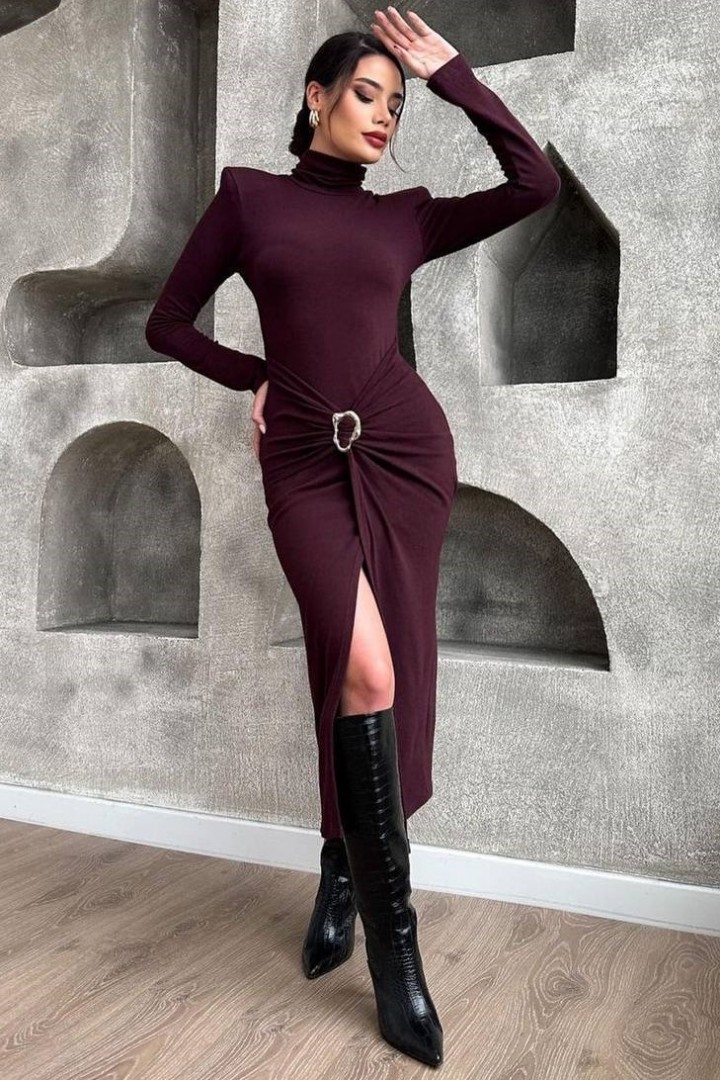 Платье гольф длинное  YLM-603A480