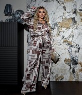 Костюм в пижамном стиле шелковый ET-8922A750