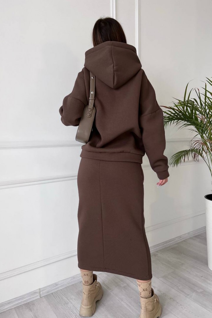 Женский теплый костюм с юбкой  JK-222A850