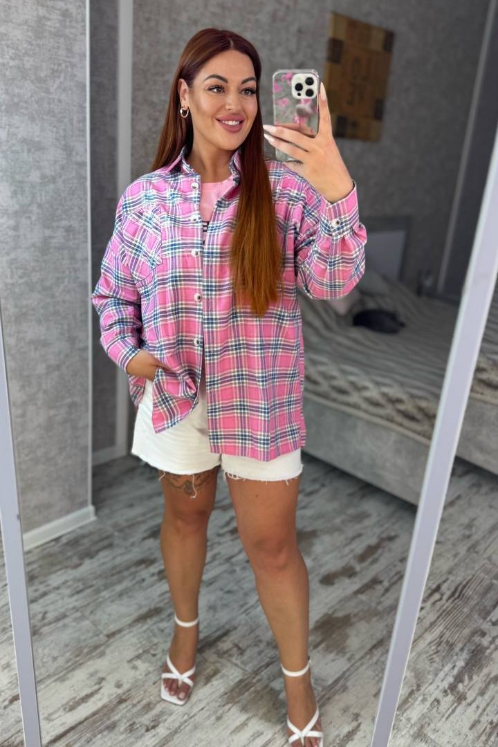 Рубашка в клетку DAM-266A500