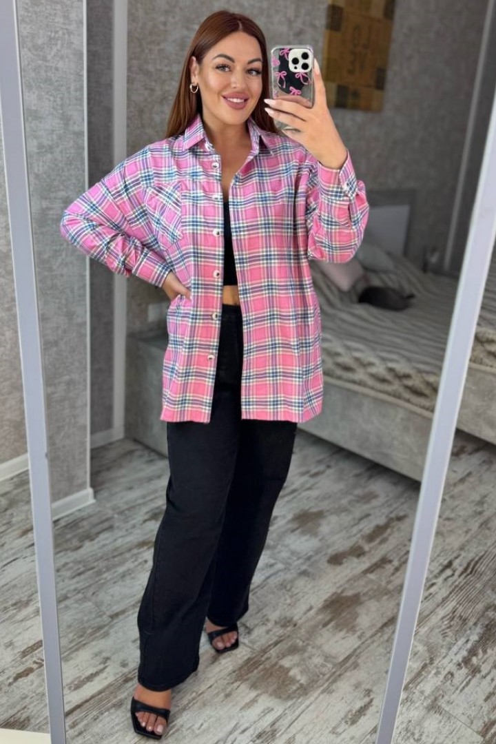 Рубашка в клетку DAM-266A500