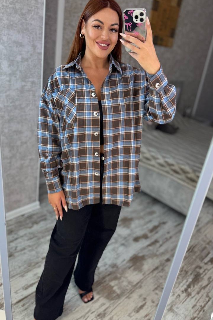 Рубашка в клетку DAM-266A500